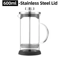 Cafeteira de vidro de aço inoxidável, French Press Coffee Potes, Hand Brewing Coffee Pot, Chá Brewing, Milk Pot para casa, 350-1000ml na internet