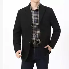 Blazer de algodão solto extragrande masculino, jaqueta casual, outerwear masculino - comprar online