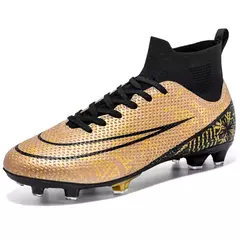 Botas de futebol de alta qualidade para crianças sapatos de tornozelo alto sapatos de futebol de grama sapatos de futebol de alta qualidade fg/tf - comprar online