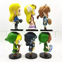 6 pçs/set Jogo A Lenda de Zelda Link Bonito PVC Action Figure Brinquedos 10cm - comprar online