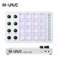 Imagem do M-VAVE SMC-PAD controlador midi sem fio teclado de percussão adequado interface USB-C design portátil pequeno almofada midi