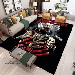 Tapete impresso filme de terror 3D, tapete antiderrapante, sala de estar e quart