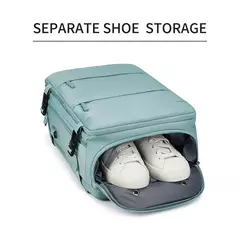Imagem do USB Carregamento Laptop Mochila para Mulheres, Mochila Escolar para Adolescente, Saco de Sapato Independente, Saco De Viagem Ao Ar Livre, 15.6";;VERDADEIRO;;"army green