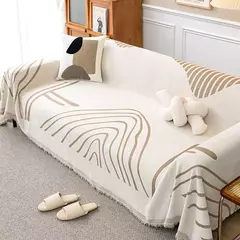 Chenille Sofá Throw Blanket com Tassel, Modern Luxury Cover, Four Season Sofa Cover, Full Covers, Dustproof, Toalha de casa, 1 Pc