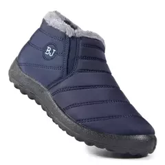 Imagem do Bota de pele impermeável masculina, sapato de neve casual para casais, inverno, 2022