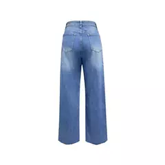 Joelho feminino quebrado buracos jeans reto, calça jeans de cintura alta, feminina solta de perna larga, confortável, moda casual, tendência - Wolf Magazine