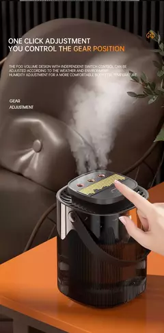 Umidificador Doméstico Criativo, Atomizador de Grande Capacidade, Três Jatos, USB, Silencioso, Desktop, Quarto, Dormitório, Escritório, Luz Noturna, 3L, Novo na internet