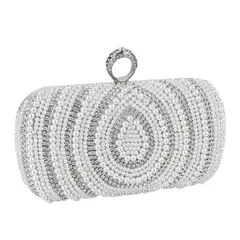 Bolsa elegante de strass para mulheres, bolsas de noite de luxo femininas, elegante bolsa pérola, festa de casamento nupcial, bolsa designer, nova