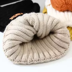 Gorros de tricô unissex para homens e mulheres, monocromático, macio crochê de lã, tampas de inverno quentes - Wolf Magazine