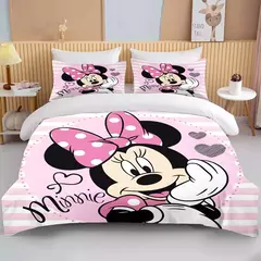 Disney-Minnie Mouse Impresso Conjunto de Cama para Crianças e Adultos, Capa de Edredão, Consolador, Fronha, Rosa, Rei, Amor, Desenhos Animados, Meninos, Meninas, Adultos, Presente - comprar online