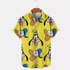Camisa estampada Disney masculina, pato Donald, mickey mouse, moda verão, tendência de rua, boutique retrô, top unissex, novo