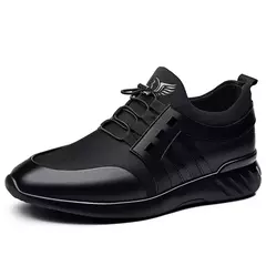 Sapatos esportivos casuais de verão respiráveis plus size sapatos masculinos de couro 6cm salto interno invisível aumentar sapatos 8cm - comprar online