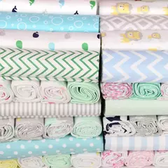 Algodão Flanela Cobertor para Bebê Recém-nascido, Envoltório de Camada Única, Swaddle Blanket, Impresso, Lençol, 4Pcs - Wolf Magazine