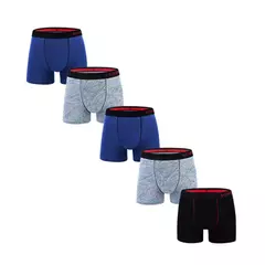 Algodão Boxer Shorts Set masculino, Roupa Interior Masculina, Marcas de Cuecas, Calcinhas Sexy, Cuecas Família, 5Pcs