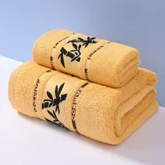 Conjunto de toalha de praia de banho verde bambu para adultos, rosto, mão, esporte, banheiro, 35cm x 75cm x 2pcs, 70cm x 140cm, 1 conjunto, conjunto de 3 na internet