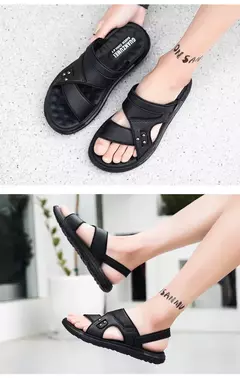 Sandália macia masculina, chinelos de luxo, chinelos de sala de estar masculino, sapatos para passear em casa, adulto, 2024 - comprar online