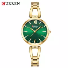 Curren-Relógio de luxo para mulheres, alta qualidade, diamante, senhoras, quartzo, impermeável, aço inoxidável, caixa incluída
