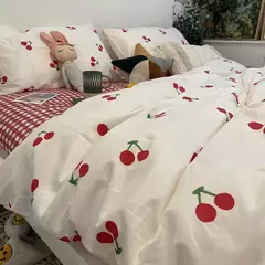 Imagem do Ins Floral Bedding Set with Duvet Cover, folha plana, fronhas, sem enchimento, Full Queen Size, Hotel, Home, Soft Bed Linens, Novo, Verão