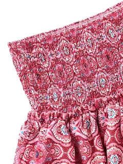 Saia curta plissada floral feminina, vintage, cintura alta, plissado, minissaia, férias femininas, vestido boêmio, verão, 2024