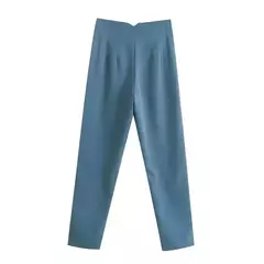 TRAF-Calças de escritório de cintura alta femininas, calças formais de escritório, calças lápis, pretas, rosa, brancas para senhoras, moda na internet