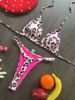Conjunto brasileiro de biquíni tanga para mulheres, moda praia, tanga sexy, maiô, 2 peças, roupa de banho, estampa cereja fofa, 2023 na internet
