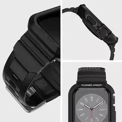 Armadura robusta Pro projetada para Apple Watch Ultra 2 capa de borracha com pulseira série 9/8/SE2/7/6/SE/5/4 45 mm/44 mm 41 mm 40 mm