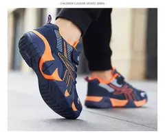 Tênis de couro infantil, sapatos de meninos, casual, tênis, corrida, escola, esportes, crianças, meninos, moda, sapatos de caminhada, 7-12 anos - Wolf Magazine