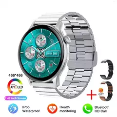 Imagem do NFC Smartwatch para Mulheres, Tela HD, Rastreador de Saúde, Esportes, Voz, Chamada Bluetooth, Huawei, Xiaomi, Senhoras, Novo, 466x466, 2022