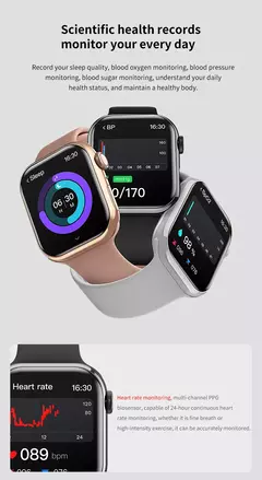 Imagem do Smartwatch de carregamento sem fio para homens e mulheres, chamadas Bluetooth, pulseira de fitness, relógio personalizado, novo, 2022
