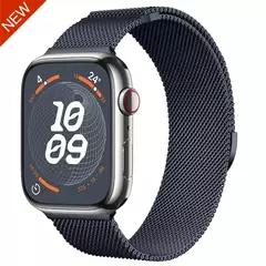 Pulseira Magnética Milanese Loop Strap para Apple Watch, Bracelet Belt, Band 9, 8, 7, 45mm, 41mm, Ultra 2, 49mm, iWatch 6, 5, 4, 3, SE, 44 milímetros, 40 milímetros - Wolf Magazine