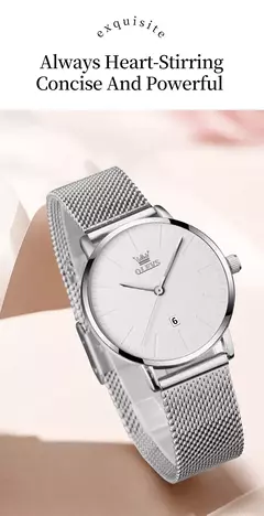 OLEVS-Relógio de quartzo impermeável de aço inoxidável feminino, original, simples, elegante, luxo, moda - loja online