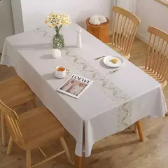 Impermeável Retangular Poliéster Toalha De Mesa, Padrão De Estilo Conciso, Decoração De Casa Moderna, Cozinha, Sala De Estar, Festa De Casamento