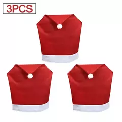 Santa Hat Chair Cover para o Natal, decoração de mesa, presentes, 1-10pcs - comprar online