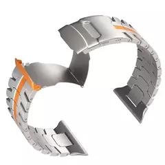 Pulseira de aço inoxidável cor titânio para Apple Watch, pulseira de metal para iWatch 9, 8, 7, 6, SE 5, banda ultra 2, 49mm, 45mm, 44mm, 42mm