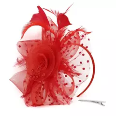 Chapéu Fascinator para Mulheres, Tea Party Headband, Coquetel De Casamento Malha, Penas De Flores, Grampo De Cabelo na internet