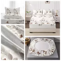 Impresso Lixar Equipado Folha e Fronhas Set, Elástico, Em torno da Capa de Colchão, Capa de Cama King Size, 100% Poliéster - comprar online