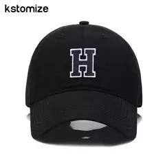 Boné bordado de algodão macio, letra inicial A-Z Snapback Caps para homens e mulheres, elegante equipe esporte viseiras, preto, alta qualidade - Wolf Magazine