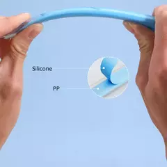 Imagem do Colher de alimentação de silicone macio do bebê, utensílios de treinamento infantil, colher de comida complementar macia, talheres do primeiro estágio