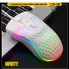 Cabo com fio jogos 7 respiração led luz traseira do mouse óptico usb computador escavado para fora ratos computador portátil desktop 4d pc uso doméstico escritório