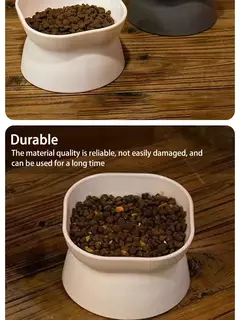 Tigela de comida de gato/cachorro de dupla finalidade, alimentador de gato anti-vômito elevado, bigode, tigelas de alimentação de plástico para cães sem estresse - Wolf Magazine