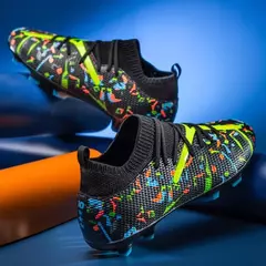 Picos longos dos homens chuteiras de futebol, Indoor Calçados Esportivos, Botas de Futebol Profissional, Sapatos Macios Respiráveis Unisex, Drop Shipping - comprar online