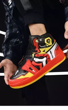 EVA Anime Joint Limit Sapatos de cano alto estilo casal tênis de basquete masculino esportes casuais sola de borracha respirável sapatos de verão - comprar online