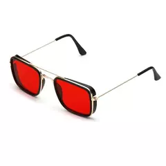 Imagem do Óculos de sol quadrados pequenos do quadro do metal, proteção UV, vidros retro, forma européia e americana, versão coreana