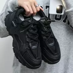 Tênis de malha respirável masculino, tênis da moda, versátil, base grossa, branco, casual, idoso, novo, verão