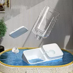 Hoopet alimentador de cachorro gato tigela de água de alimentação automática transparente dispensador de armazenamento de alimentos para animais de estimação recipiente filhote de cachorro gatinho acessórios - loja online