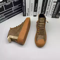 Imagem do Sapato de tabuleiro casual masculino com renda, botas aumentadas, alta qualidade, bota ao ar livre, estilo britânico, novo, outono, inverno, 2022