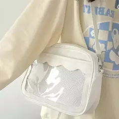 Japonês Harajuku Ita Bag para Mulheres, PU Transparente Bolso Itabag, Uniforme De Meninas Do Ensino Médio JK Crossbody Bolsa De Ombro, Bolsas - comprar online