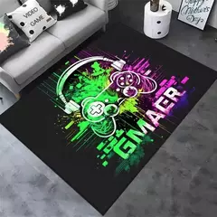 Tapete de jogos antiderrapante gamer com controlador, máquina de lavar roupa, decoração do quarto, tapete para quarto dos meninos, Design - loja online