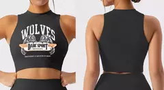 Imagem do Camisa de barriga sem mangas para mulheres, blusa curta, colete fino, sutiã elástico de ginástica, ioga feminina e corrida, moda feminina escura, esporte, 2024