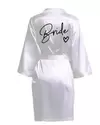 Kimono cetim pijama com letras pretas, dama de honra roupão, Wedding Party Team Bride Robe, SP003